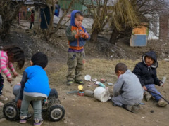 Roma children in a slum in Jarovnice, eastern Slovakia. Credit: Sorin Furcoi / Al Jazeera
