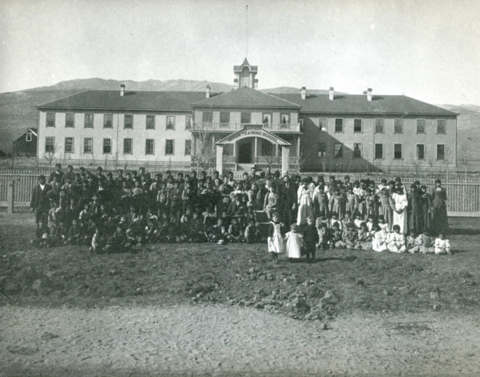 An early picture of Stewart Indian School. The school is now a museum (Courtesy of Stewart Indian School)