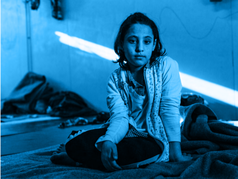 Afghan child in Fylakio Centre Near the Greek-Turkish Border, Greece, February 2020